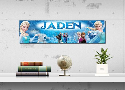 Frozen - Personalized Poster with Your Name, Birthday Banner, Custom Wall Décor, Wall Art, 1 - image1